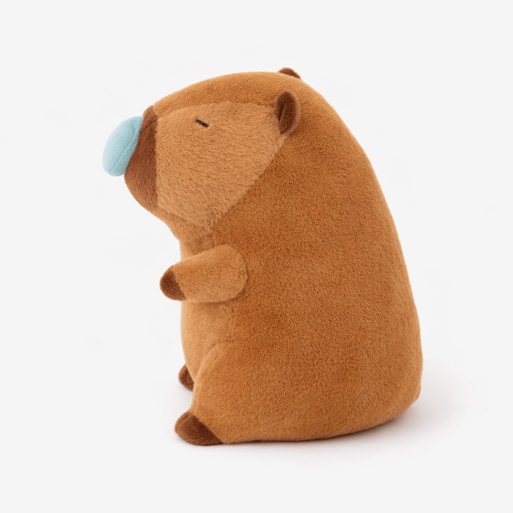 Sleeping Capybara Plush with Blue Nose Bubble Oh My Plushie