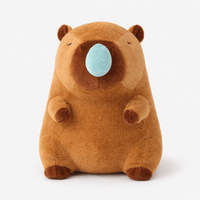 Sleeping Capybara Plush with Blue Nose Bubble Oh My Plushie