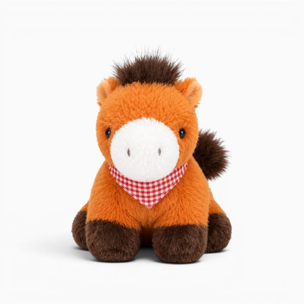 Small Orange Brown Horse Plush Oh My Plushie