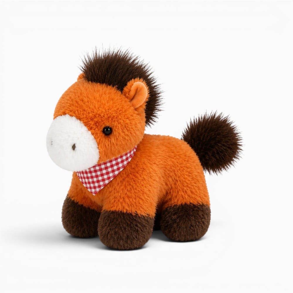 Small Orange Brown Horse Plush Oh My Plushie