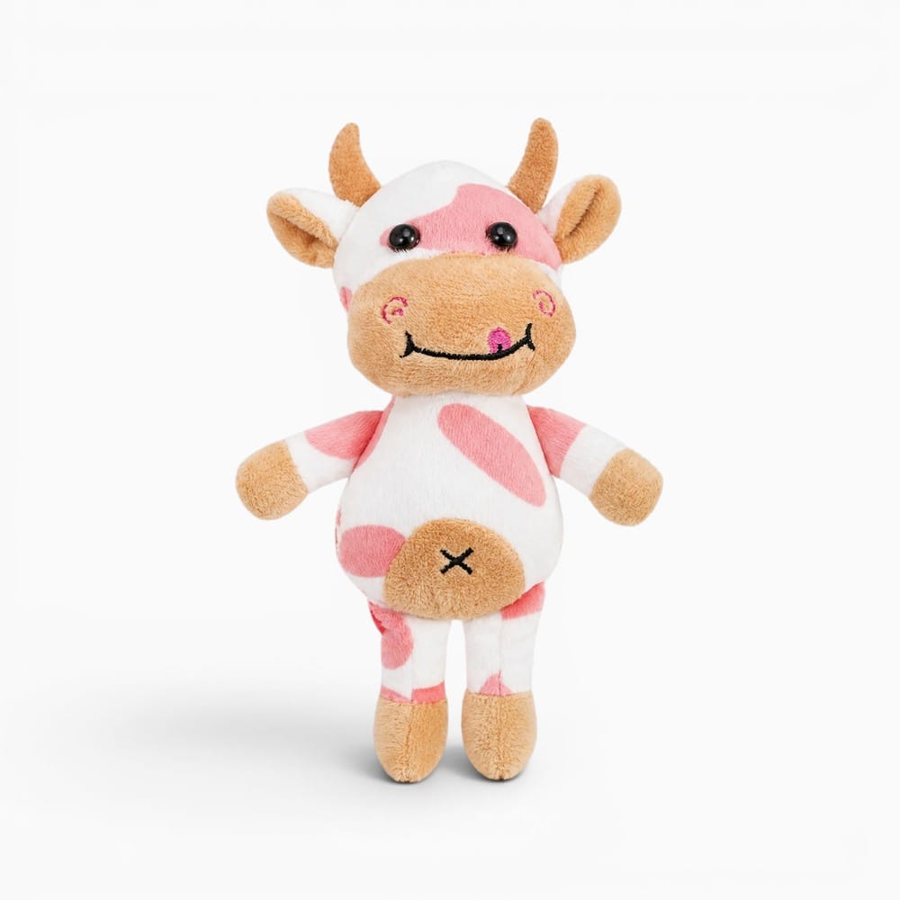 Small Pink White Cow Plush Oh My Plushie