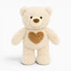 Soft White Teddy Bear with Heart Oh My Plushie