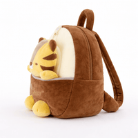Tiger Backpack with Removable Plush Toy Oh My Plushie