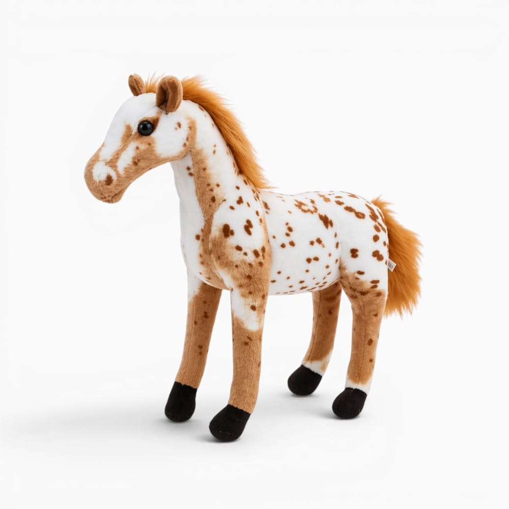 White Brown Spotted Horse Plush Oh My Plushie