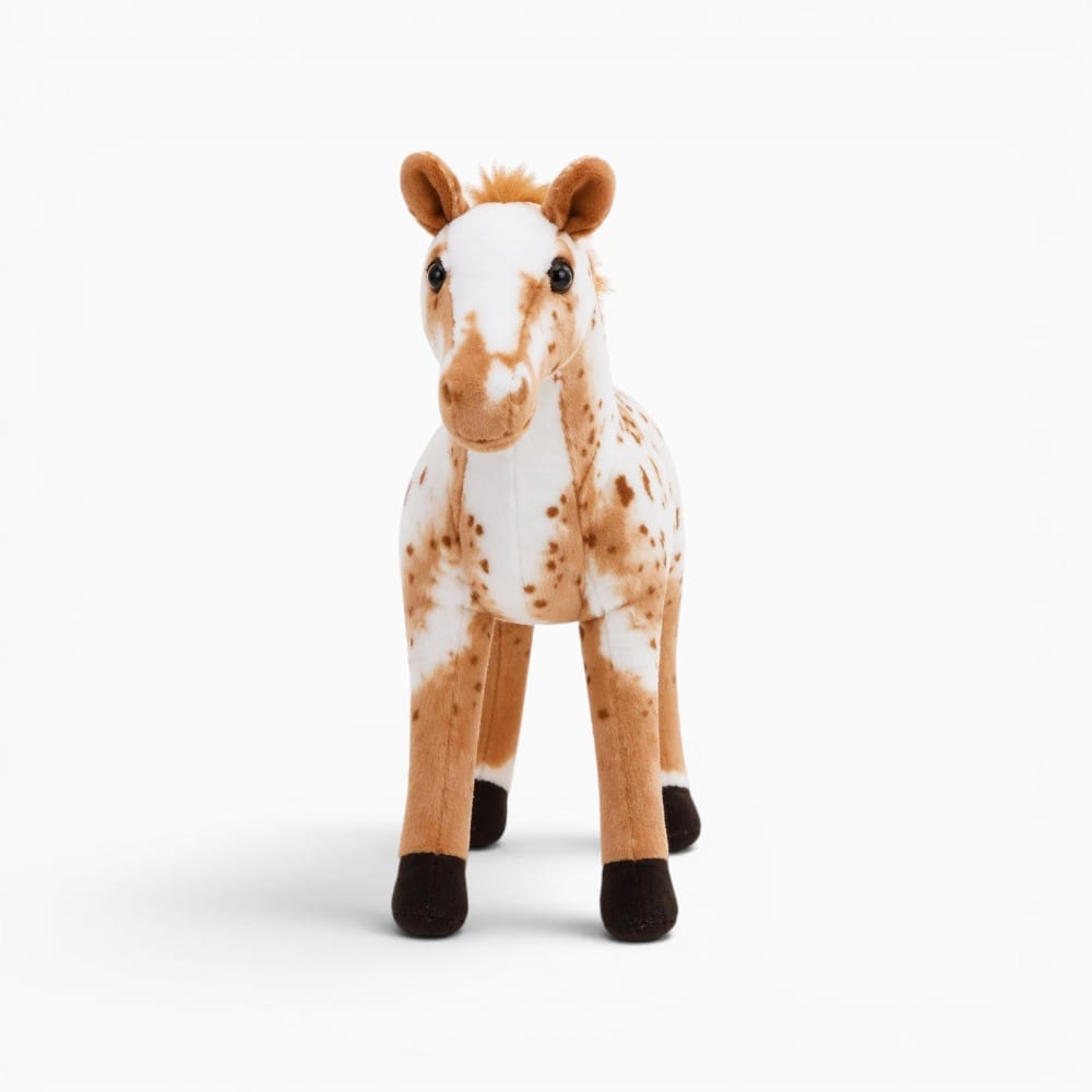 White Brown Spotted Horse Plush Oh My Plushie
