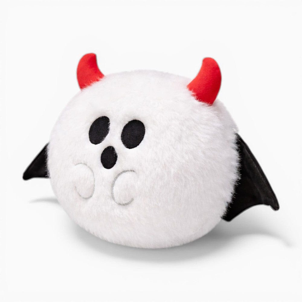 White Ghost Plush with Red Horns and Wings Oh My Plushie