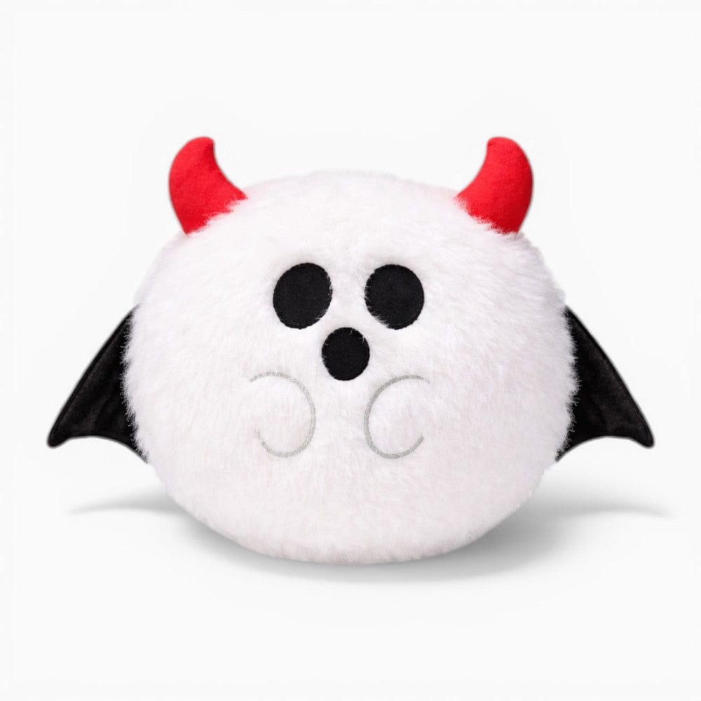 White Ghost Plush with Red Horns and Wings Oh My Plushie