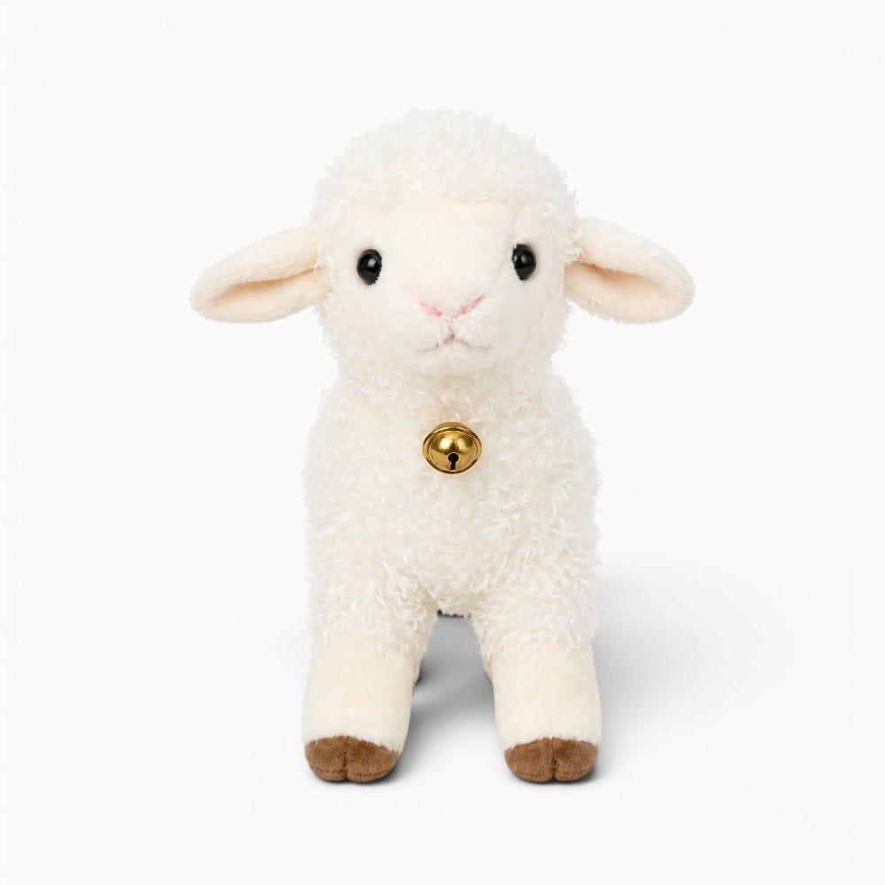 White Lamb Plush with Bell Oh My Plushie