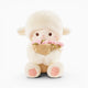 White Lamb Plush with Pink Flowers Oh My Plushie