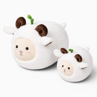 White Sheep Plush Pillow with Sprouts Oh My Plushie