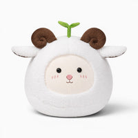 White Sheep Plush Pillow with Sprouts Oh My Plushie