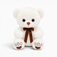 White Teddy Bear with Bow Oh My Plushie