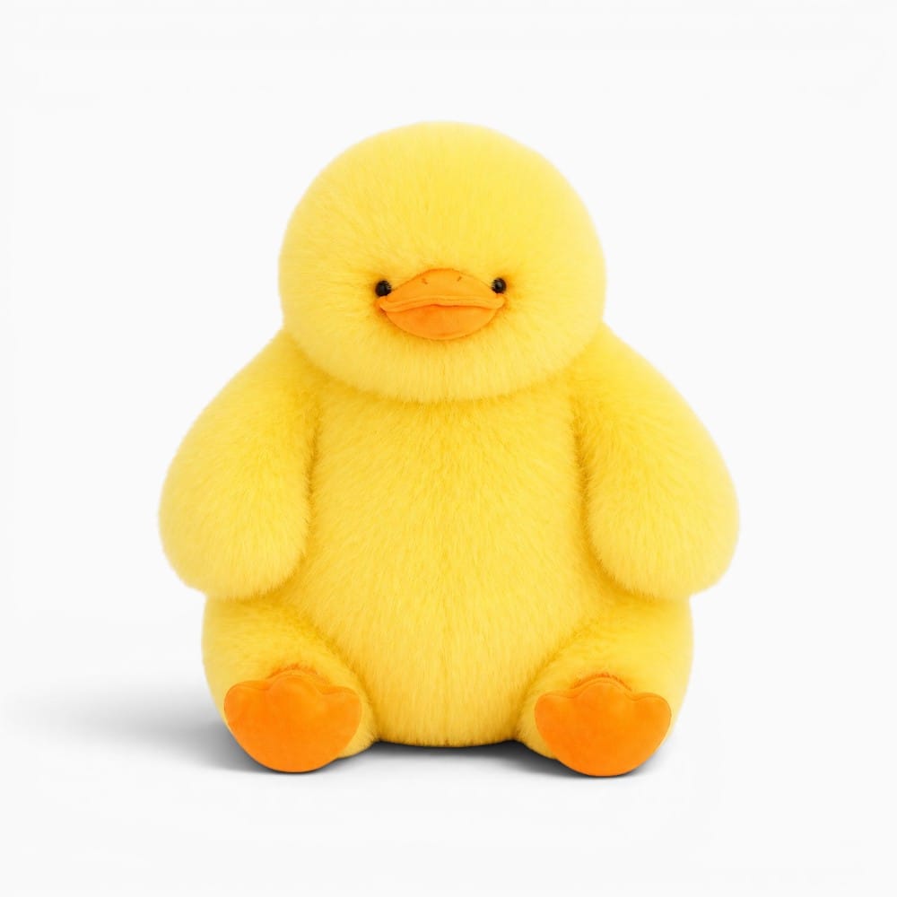 Yellow Fluffy Duck Plush Oh My Plushie